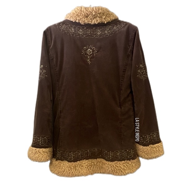 Hysterics by Hysteric Glamour Brown Shearling Women's Coat Size Small - Picture 2 of 4